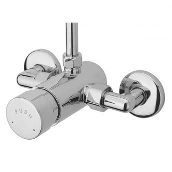 Sagittarius Exposed Temp-Flow Adjustable Non Concussive Shower Valve - Chrome