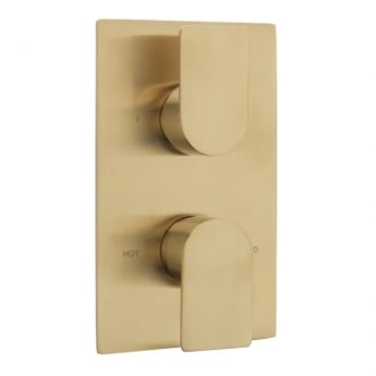 Sagittarius Kvell Thermostatic Concealed Shower Valve Dual Handle - Brushed Brass