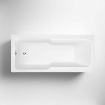 Signature Shine Single Ended Rectangular Shower Bath 1700mm x 750mm 0 Tap Hole (inc Leg Set)