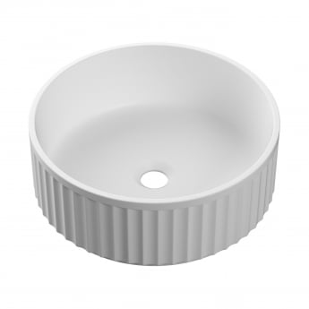 Signature Deco Round Countertop Basin 400mm Wide 0 Tap Hole - White