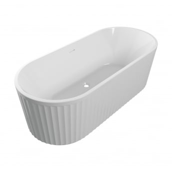 Signature Deco Fluted Double Ended Freestanding Bath 1700mm x 750mm 0 Tap Hole