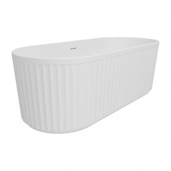 Signature Deco Fluted Double Ended Freestanding Bath 1700mm x 750mm 0 Tap Hole