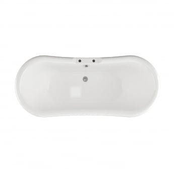 Signature Empress Freestanding Roll Top Bath with Base 1760mm x 700mm - 2 Tap Hole