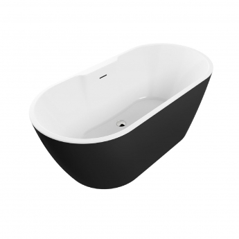 Signature Perseus Freestanding Double Ended Bath 1655mm x 745mm 0 Tap Hole - Black