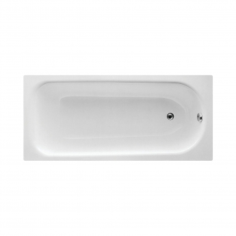Signature Heracles Rectangular Single Ended Steel Bath 1600mm x 700mm - 2 Tap Hole