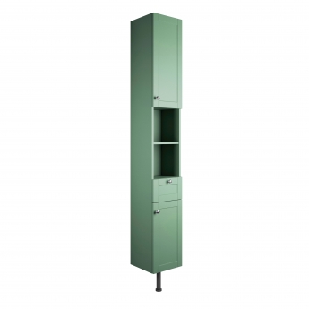 Signature Malmo Floor Standing 2-Door Tall Unit 300mm Wide - Matt Sage Green