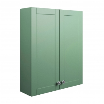 Signature Malmo Wall Hung 2-Door Storage Unit 600mm Wide - Matt Sage Green