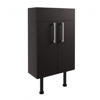 Signature Oslo Floor Standing 2-Door Slim Vanity Unit 500mm Wide - Matt Graphite Grey