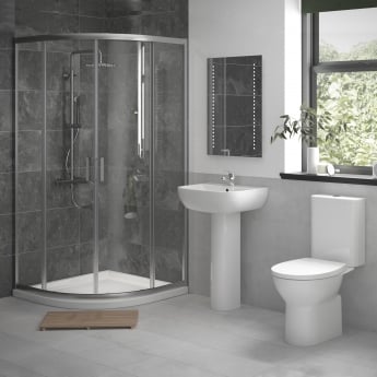 Signature QuikPak En-Suite with Quadrant Shower Enclosure - 900mm x 900mm