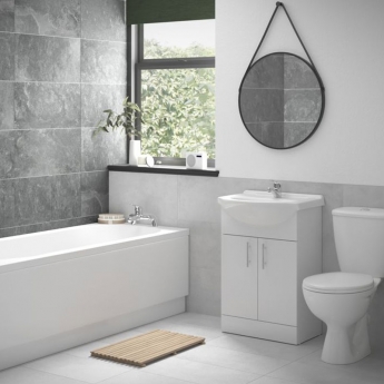Signature Skyline Complete Bathroom Suite with Single Ended Bath 1700mm x 700mm - White