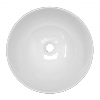 Signature Bella Round Countertop Basin 420mm Wide 0 Tap Hole - White