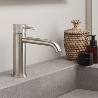 Vema Tiber Basin Mixer Tap Single Handle - Stainless Steel