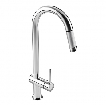 The 1810 Company Grande Kitchen Sink Mixer Tap with Pull-Out Spray - Chrome