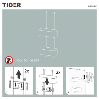 Tiger 2-Store Hanging Shower Caddy 250mm - Black