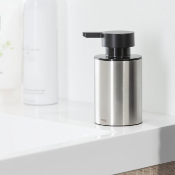 TIger Colar Round Soap Dispenser Freestanding - Brushed Stainless Steel