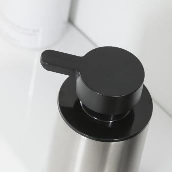 TIger Colar Round Soap Dispenser Freestanding - Brushed Stainless Steel