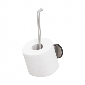 Tiger Tune Spare Toilet Roll Holder - Brushed Stainless Steel/Black