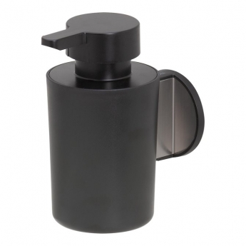 Tiger Tune Round Soap Dispenser - Brushed Stainless Steel/Black