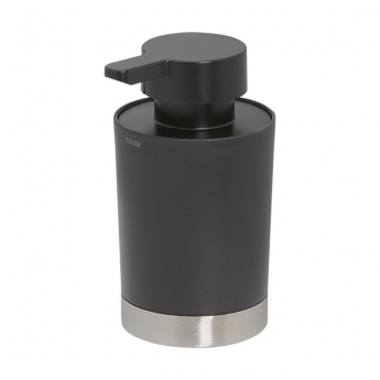 Tiger Tune Round Soap Dispenser Freestanding - Brushed Stainless Steel/Black