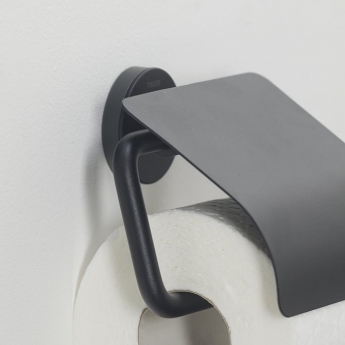 Tiger Urban Toilet Roll Holder with Cover - Black