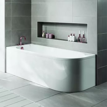 Trojan J-Shaped Single Ended Curved Rectangular Bath 1700mm x 750mm