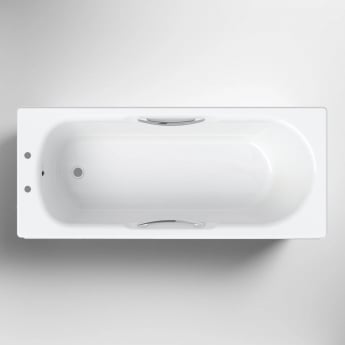 Twyford Celtic Single Ended Rectangular Bath with Twin Grips 1700mm x 700mm 2 Tap Hole (inc Leg Set)