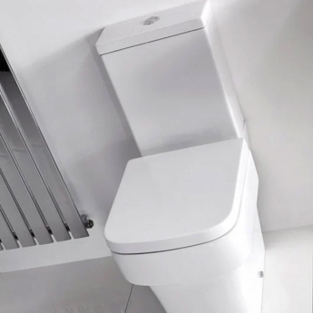 Verona Avenue Close Coupled Toilet Push Button Cistern - Soft Close Seat