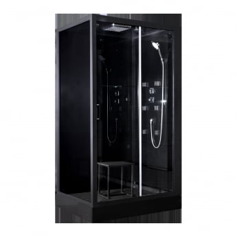 Vidalux Fusion Rectangular Steam Shower Cabin 1200mm x 900mm - Clear