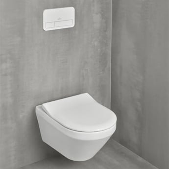 Villeroy & Boch Architectura Round Rimless TwistFlush[e3] Wall Hung Toilet White Alpin - Soft Close Seat