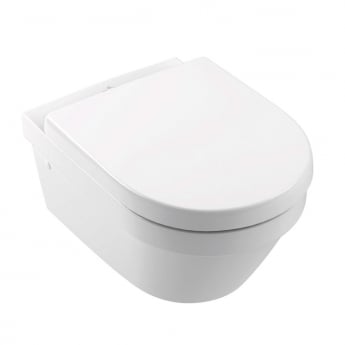 Villeroy & Boch Architectura Smooth Rimless Wall Hung Toilet White Alpin - Standard Seat