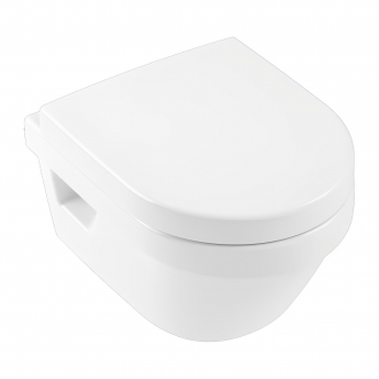 Villeroy & Boch Architectura Round Rimless Wall Hung Toilet 480mm Projection - Soft Close Seat