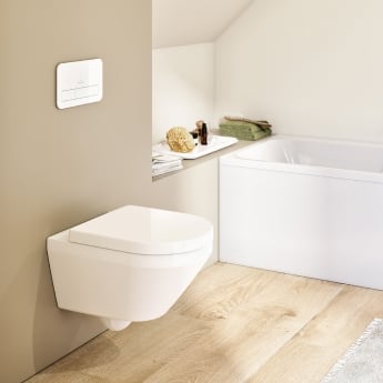 Villeroy & Boch Architectura Rimless TwistFlush[e3] Wall Hung Toilet 530mm Projection - Soft Close Seat