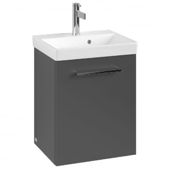 Villeroy & Boch Avento 450mm 1-Door Wall Hung Vanity Unit RH with Basin