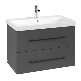 Villeroy & Boch Avento 800mm 2-Drawer Wall Hung Vanity Unit with Basin