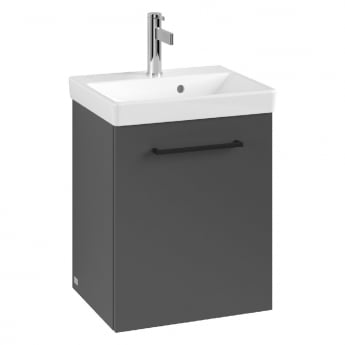 Villeroy & Boch Avento 450mm 1-Door Wall Hung Vanity Unit RH with Basin