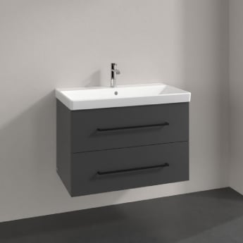 Villeroy & Boch Avento 800mm 2-Drawer Wall Hung Vanity Unit with Basin