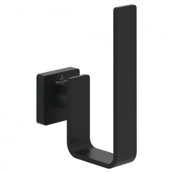 Villeroy & Boch Elements Striking Vertical Toilet Roll Holder - Matt Black