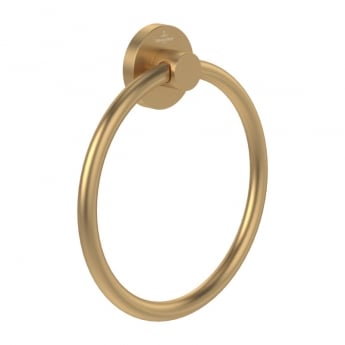 Villeroy & Boch Elements Tender Towel Ring - Brushed Gold