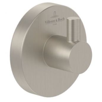 Villeroy & Boch Elements Tender Robe Hook - Brushed Nickel Matt