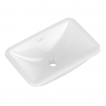 Villeroy & Boch Loop & Friends Rectangular Undermount Countertop Basin 450mm Wide - 0 Tap Hole