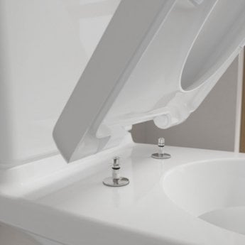 Villeroy & Boch O.novo Open Back Close Coupled Toilet with Push Button Cistern - Soft Close Seat