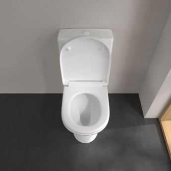 Villeroy & Boch O.novo Close Coupled Toilet with Push Button Cistern - Soft Close Seat