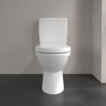 Villeroy & Boch O.novo Close Coupled Toilet with Push Button Cistern - Soft Close Seat