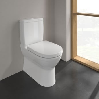 Villeroy & Boch O.novo Close Coupled Toilet with Push Button Cistern - Soft Close Seat