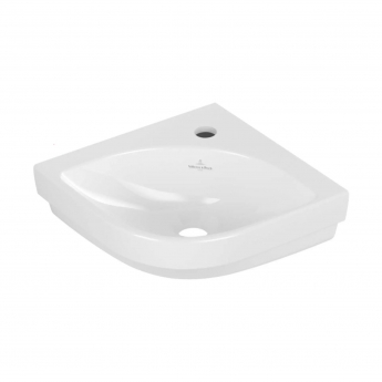 Villeroy & Boch Subway 3.0 Wall Hung Corner Basin 320mm Wide 1 Tap Hole - White Alpin