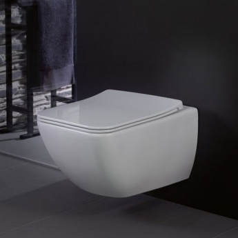 Villeroy & Boch Venticello Rimless Wall Hung Toilet - Soft Close Slimline Seat
