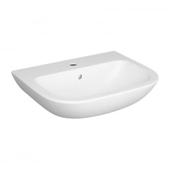 Vitra S20 Wash Basin and Large Semi Pedestal 550mm Wide 1 Tap Hole