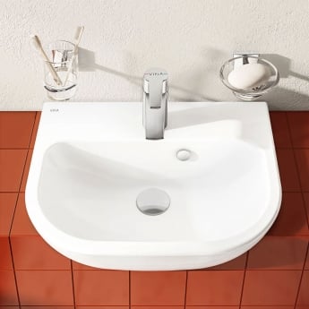 Vitra S20 Semi Recessed Basin 450mm Wide 1 Tap Hole