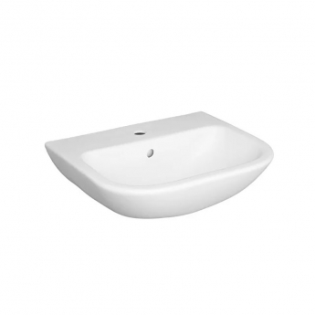 Vitra S20 Cloakroom Basin and Full Pedestal 500mm Wide 2 Tap Hole