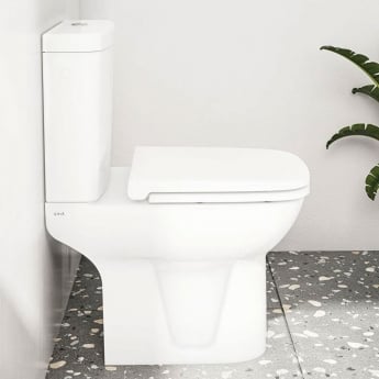 Vitra S20 Close Coupled Toilet Open Back Push Button Cistern - Standard Seat